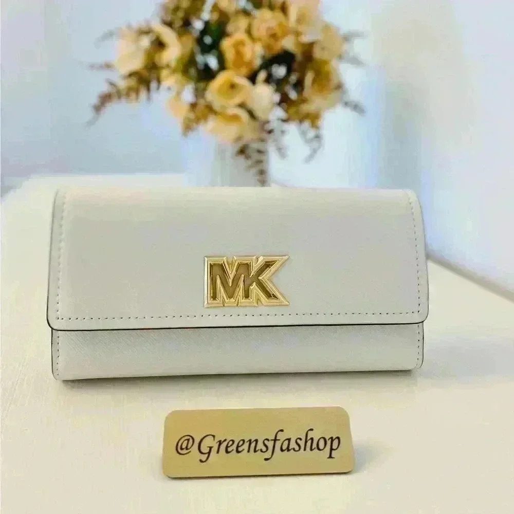 Michael Kors Mimi Large Bifold Wallet Optic White